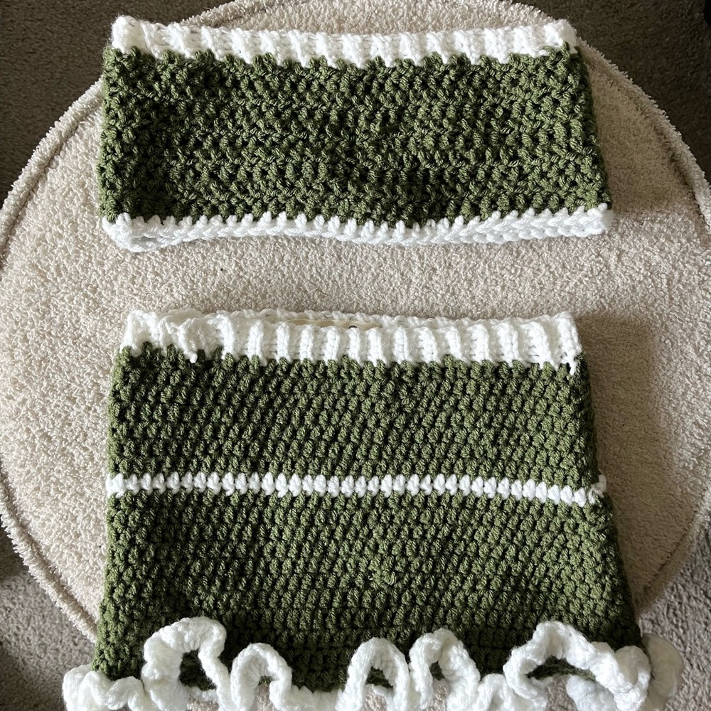 Handmade Crotched Skirt Set